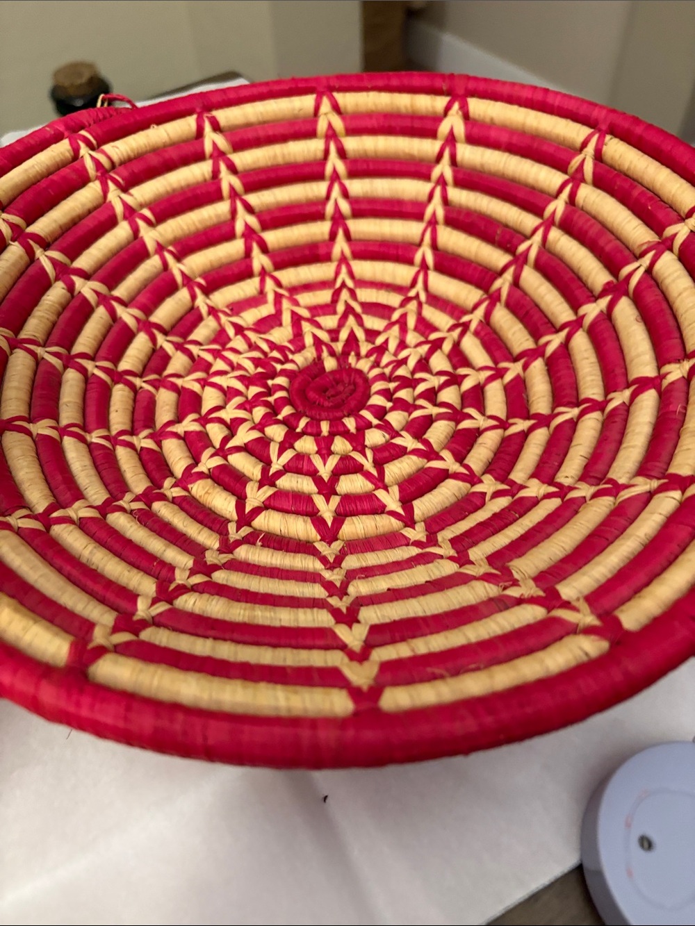 2 Handmade Woven Coil Baskets   15.5”diameter and. 11” diameter - Picture 5 of 7